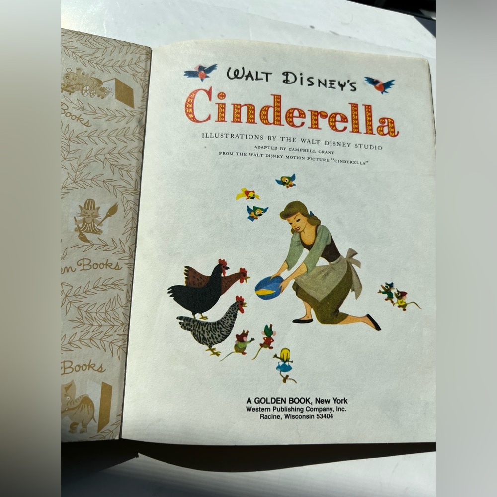 Disney's CINDERELLA ~ 1950 MMC Little Golden Book - Picture 3 of 6